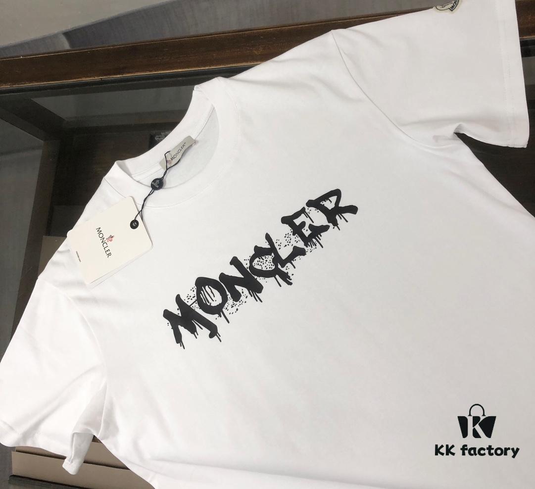 MONCLER Men's 25SS Summer New Arrival Round Neck Short-Sleeve T-Shirt, 270g Premium Cotton Fabric, Slim Fit Design, High-Quality Craftsmanship, Breathable and Stylish Essential Wardrobe Piece