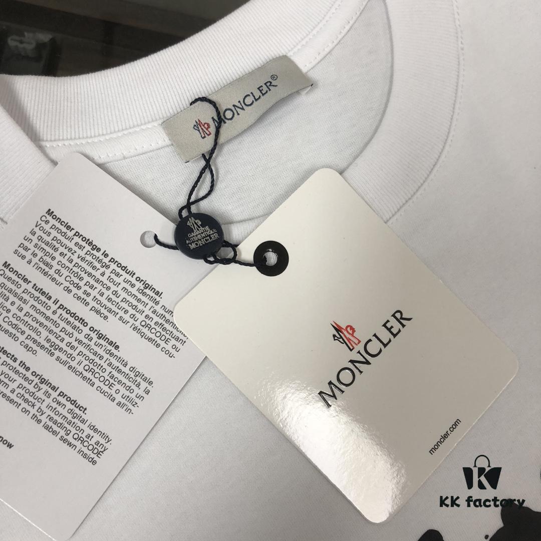 MONCLER Men's 25SS Summer New Arrival Round Neck Short-Sleeve T-Shirt, 270g Premium Cotton Fabric, Slim Fit Design, High-Quality Craftsmanship, Breathable and Stylish Essential Wardrobe Piece