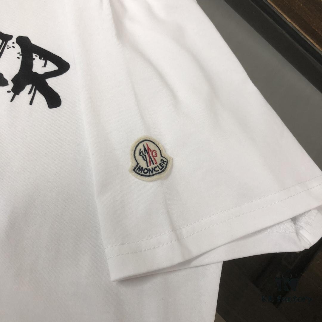 MONCLER Men's 25SS Summer New Arrival Round Neck Short-Sleeve T-Shirt, 270g Premium Cotton Fabric, Slim Fit Design, High-Quality Craftsmanship, Breathable and Stylish Essential Wardrobe Piece