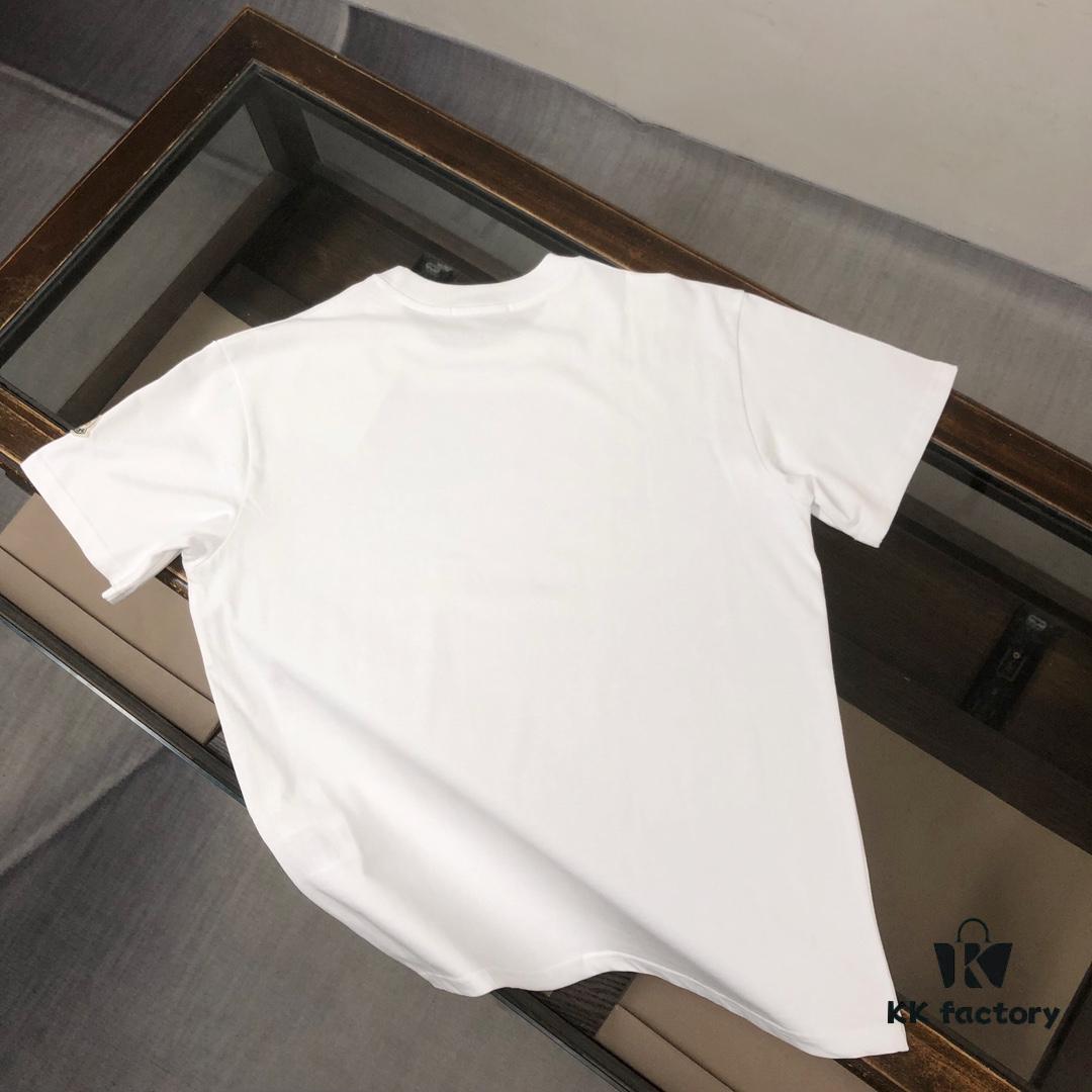 MONCLER Men's 25SS Summer New Arrival Round Neck Short-Sleeve T-Shirt, 270g Premium Cotton Fabric, Slim Fit Design, High-Quality Craftsmanship, Breathable and Stylish Essential Wardrobe Piece