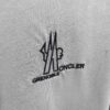 Moncler Embroidered Short Sleeve T-Shirt (Top Quality Version, Different from Standard Stock) Unisex 100% Cotton Heavyweight 300g Double Yarn Tee with 320g Sorona Rib