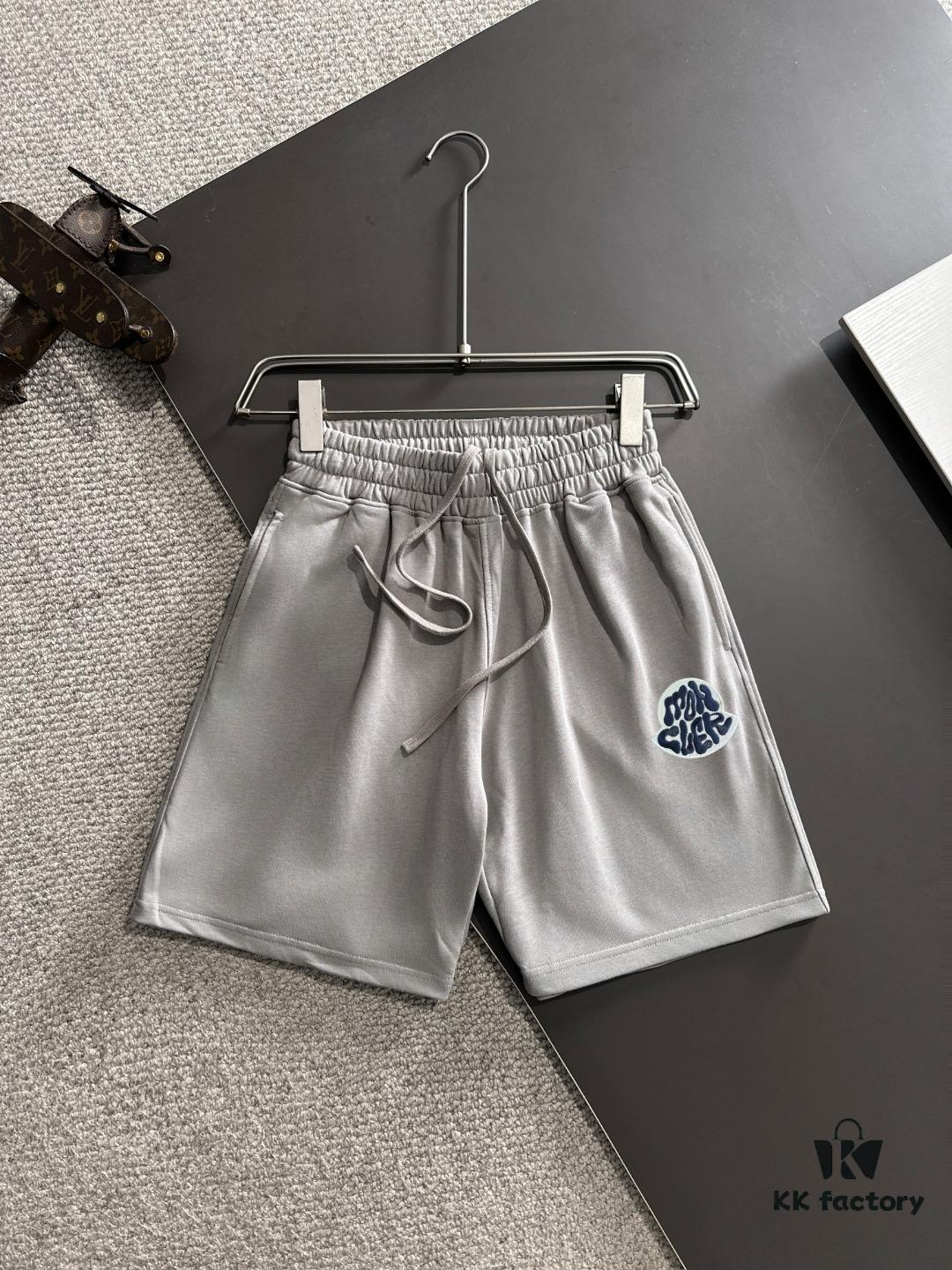 Moncler High-End Custom 2025 Spring/Summer New Casual Washed Set with Elastic Band, Wax-Dyed Textured Breathable Fabric