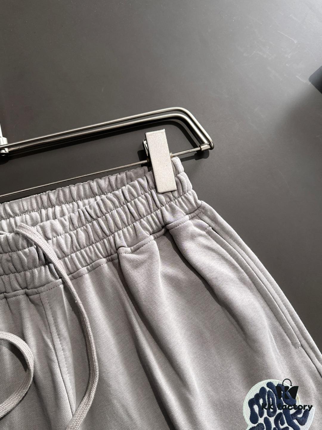 Moncler High-End Custom 2025 Spring/Summer New Casual Washed Set with Elastic Band, Wax-Dyed Textured Breathable Fabric