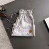 High-End Moncler 2025 Spring/Summer New Elastic Waist Casual Plain Loose Shorts