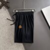 High-End Moncler 2025 Spring/Summer New Elastic Waist Casual Solid Color Loose Shorts