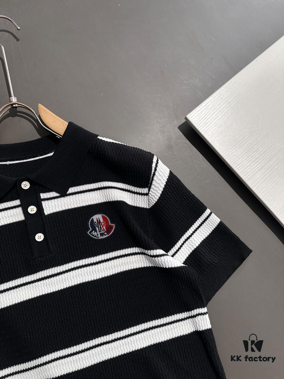 High-Quality Moncler 2025 Spring and Summer New Men's Turn-down Short-Sleeve T-Shirt