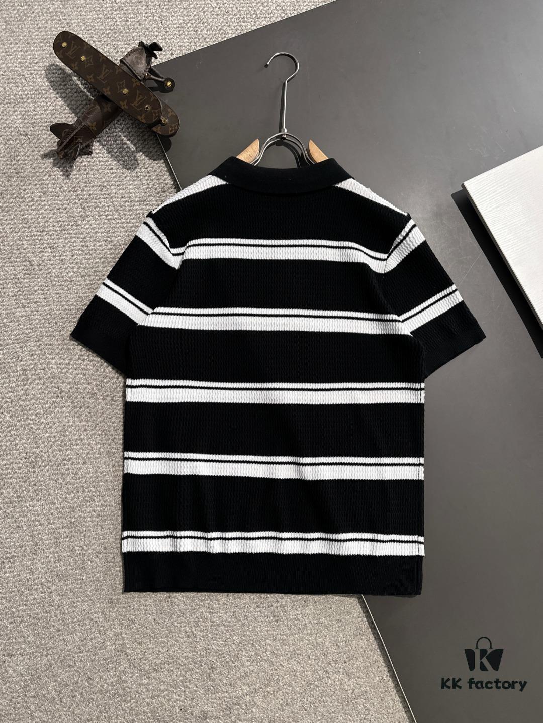 High-Quality Moncler 2025 Spring and Summer New Men's Turn-down Short-Sleeve T-Shirt