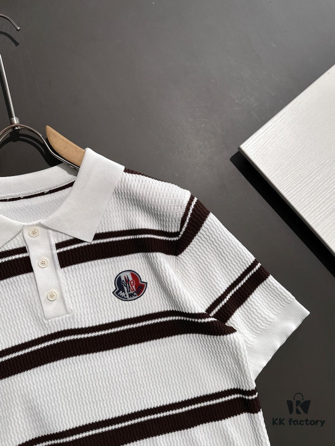 High-Quality Moncler 2025 Spring and Summer New Men's Turn-down Collar Short-Sleeve T-Shirt