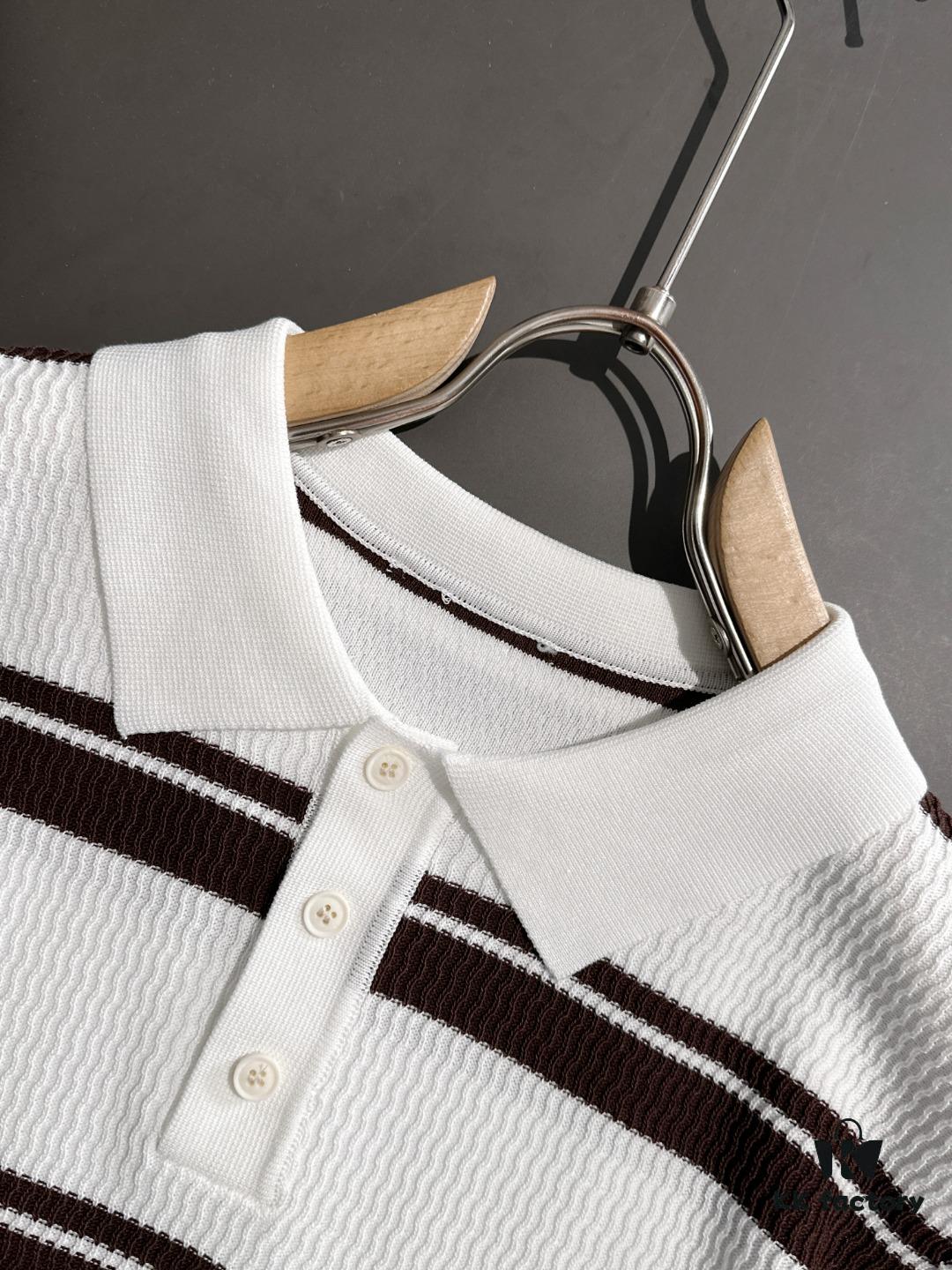 High-Quality Moncler 2025 Spring and Summer New Men's Turn-down Collar Short-Sleeve T-Shirt