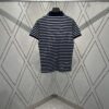 Moncler 25SS New Navy Blue Striped T-Shirt Polo Shirt with Brand Embroidery on Chest, High Version!