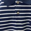 Moncler 25SS New Navy Blue Striped T-Shirt Polo Shirt with Brand Embroidery on Chest, High Version!