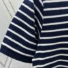 Moncler 25SS New Navy Blue Striped T-Shirt Polo Shirt with Brand Embroidery on Chest, High Version!