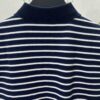Moncler 25SS New Navy Blue Striped T-Shirt Polo Shirt with Brand Embroidery on Chest, High Version!