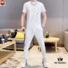 MONCLER Men's High-Quality Double-Mercerized Cotton Summer Suit Set, Imported Premium Fabric, Fashionable and Versatile Design
