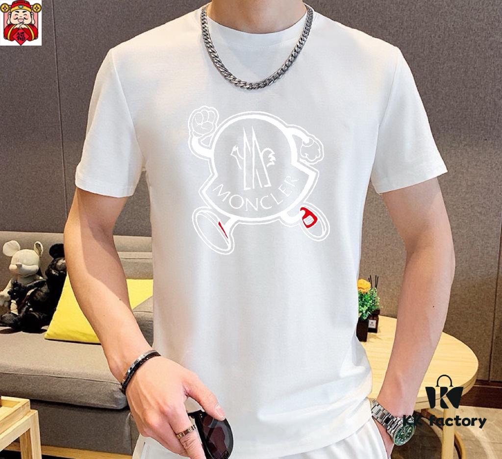 MONCLER Men's High-Quality Double-Mercerized Cotton Summer Suit Set, Imported Premium Fabric, Fashionable and Versatile Design