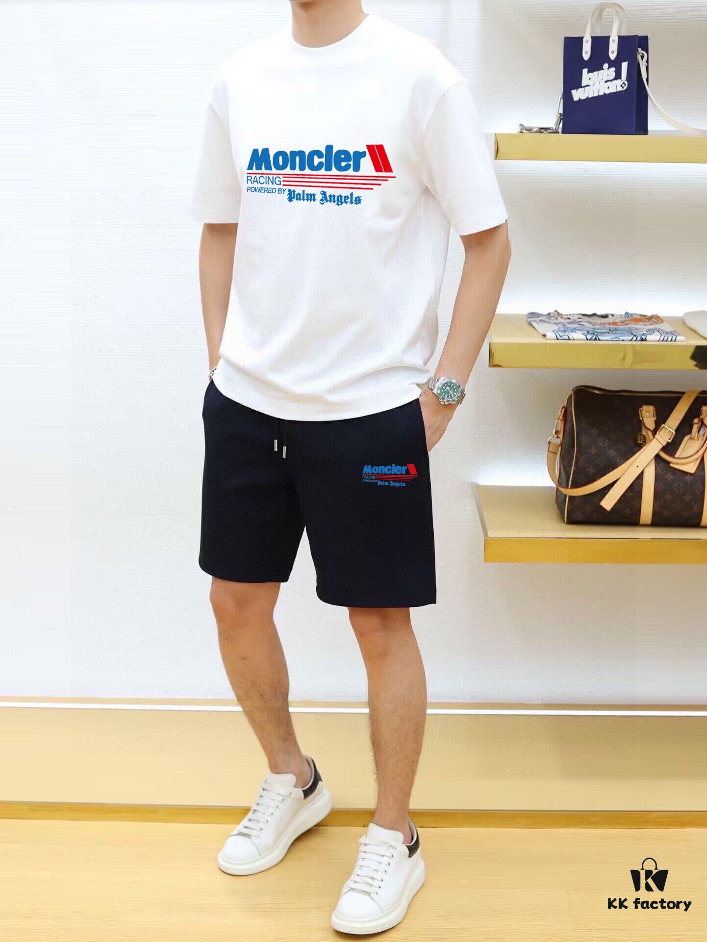 MONCLER Men's 2025 New Short Sleeve T-Shirt and Shorts Set, High-End Version, Soft and Comfortable Fabric, Three-Dimensional Tailoring for a Perfect Fit