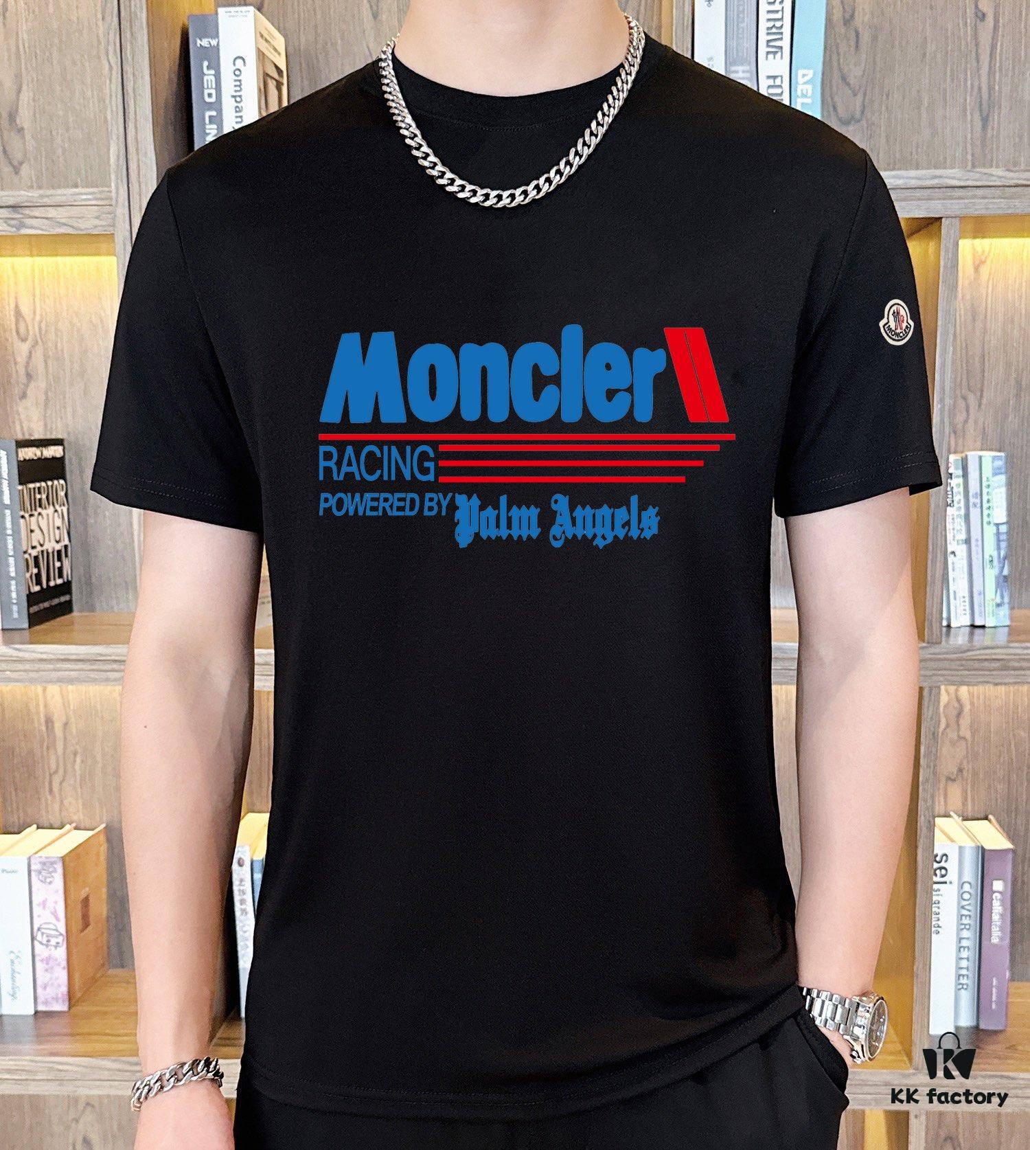 MONCLER 2025 Official Website Same Style Summer Men's Double Mercerized High-Quality Set Using Imported Original Fabric, Trendy Fashion Style, Versatile Bestseller