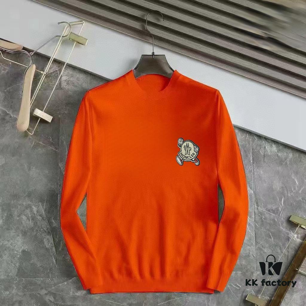 MONCLER Autumn-Winter Classic Crew Neck Wool Pullover, 2025 Latest Design, Premium Wool Blend, Slim Fit, Timeless Style