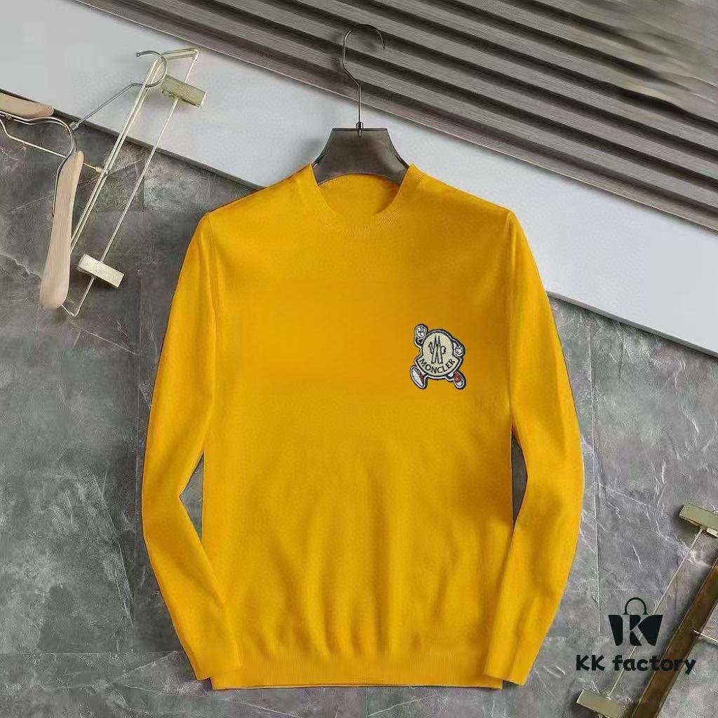 MONCLER Autumn-Winter Classic Crew Neck Wool Pullover, 2025 Latest Design, Premium Wool Blend, Slim Fit, Timeless Style