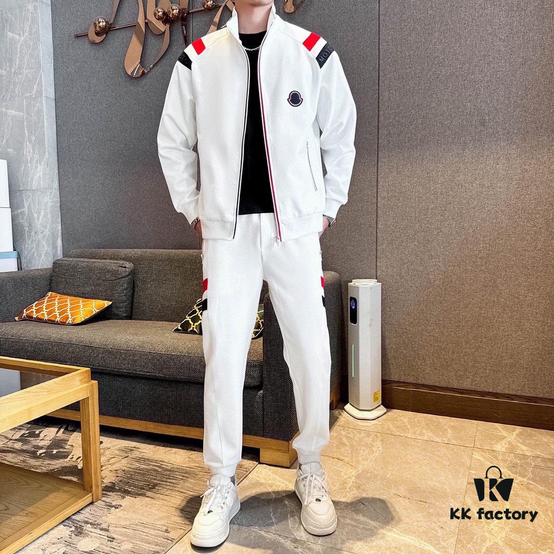 MONCLER Men's 2025 New Arrival Cardigan Hoodie Set, Premium Tencel Roman Cotton Blend, Natural Comfort and Elegant Design