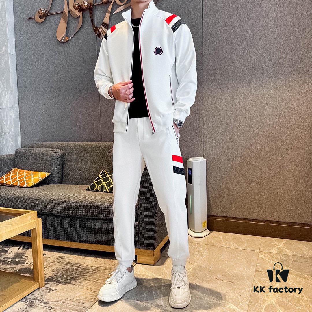 MONCLER Men's 2025 New Arrival Cardigan Hoodie Set, Premium Tencel Roman Cotton Blend, Natural Comfort and Elegant Design