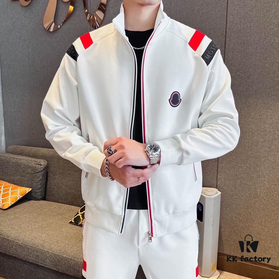 MONCLER Men's 2025 New Arrival Cardigan Hoodie Set, Premium Tencel Roman Cotton Blend, Natural Comfort and Elegant Design