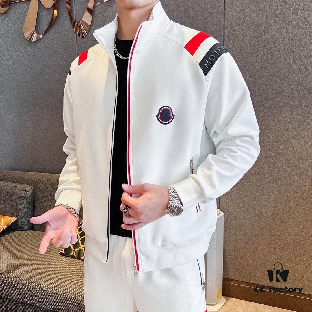 MONCLER Men's 2025 New Arrival Cardigan Hoodie Set, Premium Tencel Roman Cotton Blend, Natural Comfort and Elegant Design