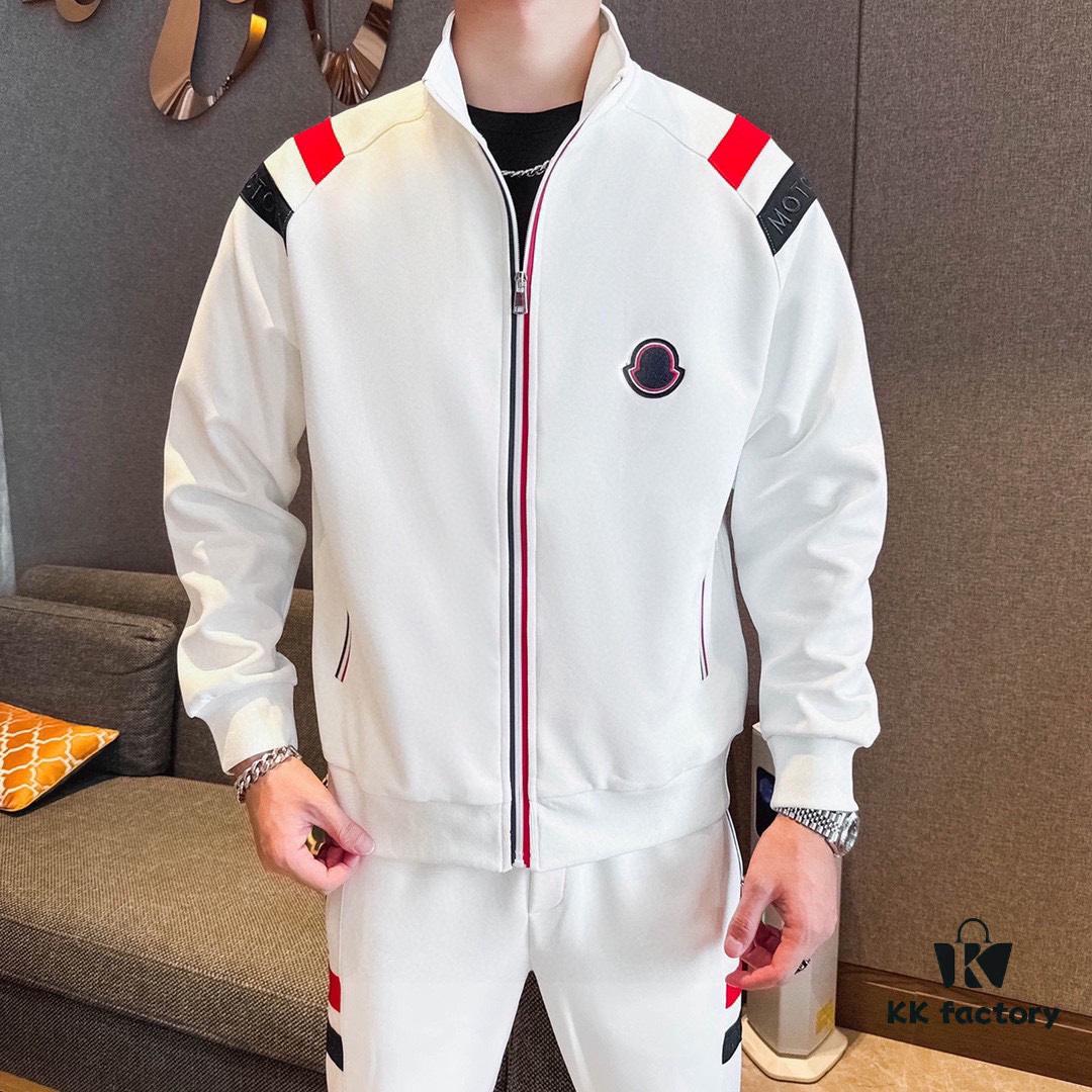 MONCLER Men's 2025 New Arrival Cardigan Hoodie Set, Premium Tencel Roman Cotton Blend, Natural Comfort and Elegant Design