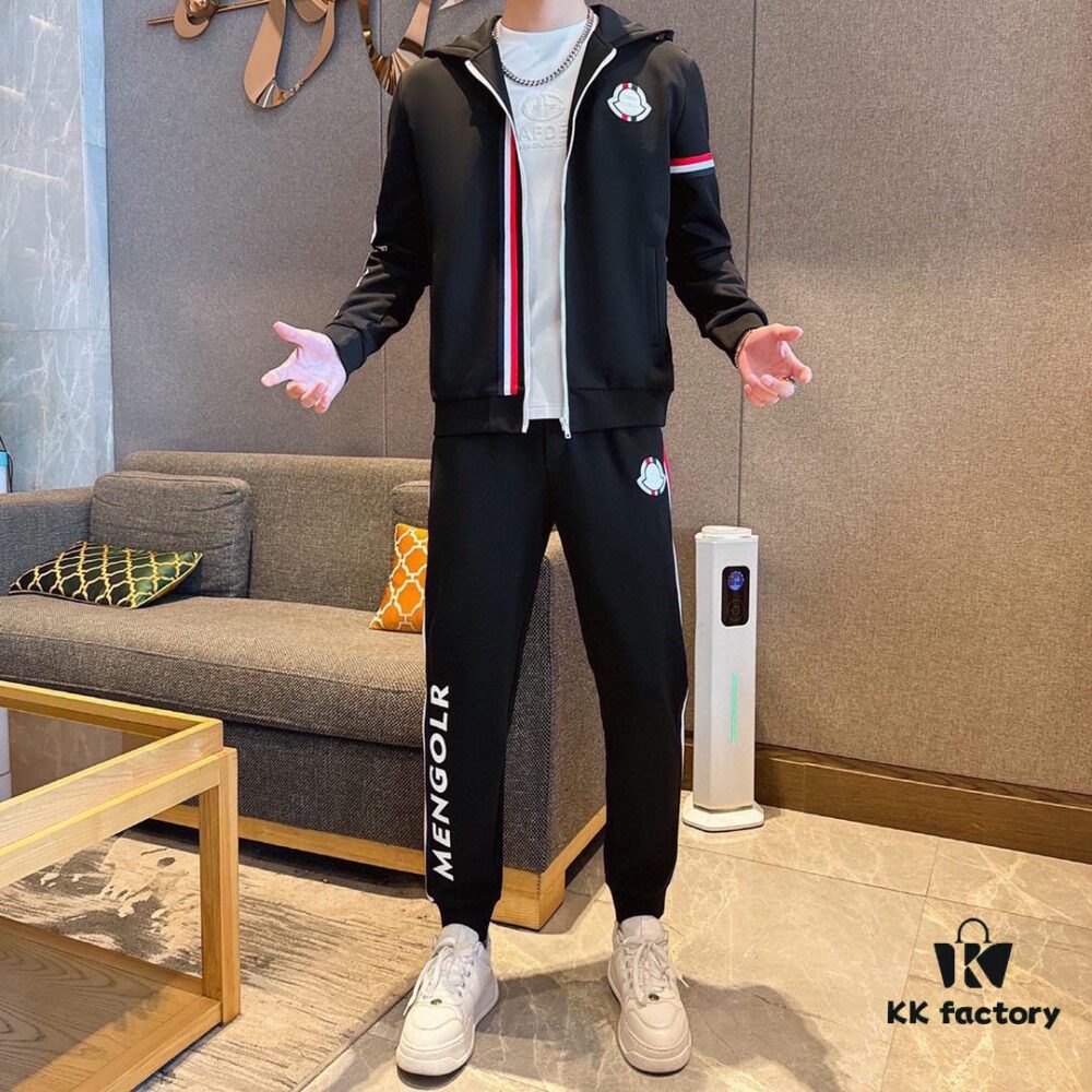 MONCLER Official Version 2025 New Arrival Cardigan Sweatshirt Set, Premium Tencel Roman Cotton, Natural Comfort and Elegant Design