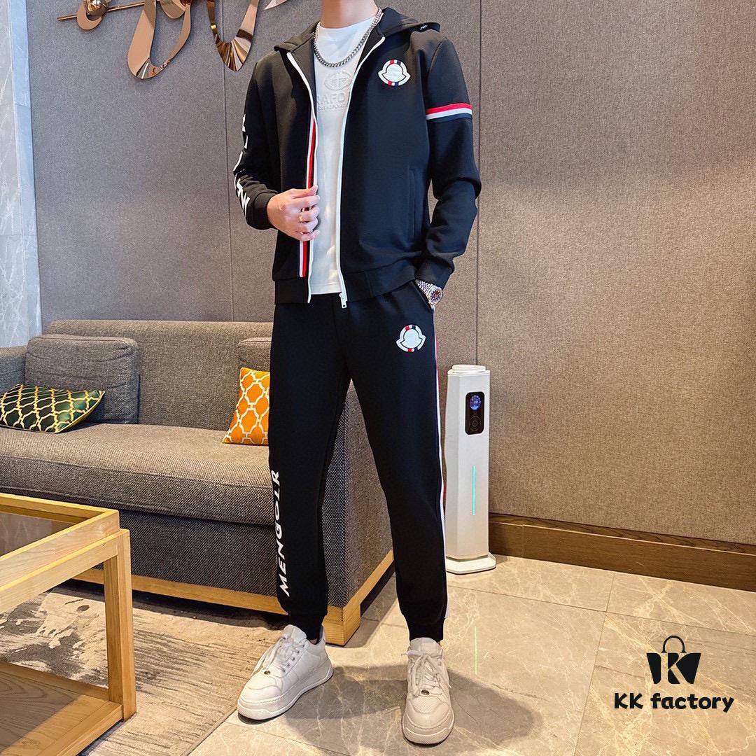 MONCLER Official Version 2025 New Arrival Cardigan Sweatshirt Set, Premium Tencel Roman Cotton, Natural Comfort and Elegant Design