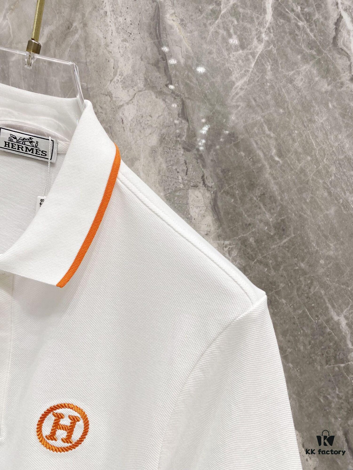 Hermes 25SS Classic H Embroidered Short-Sleeve Polo Shirt