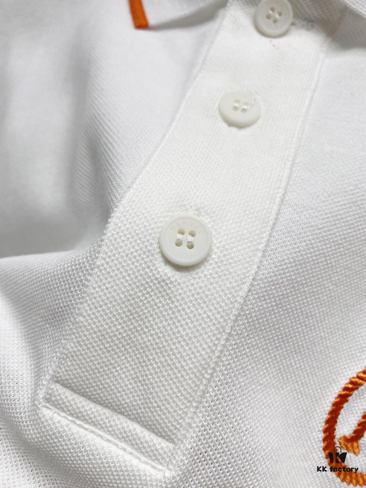 Hermes 25SS Classic H Embroidered Short-Sleeve Polo Shirt