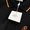 Hermes 25SS Classic H Embroidered Short-Sleeve Polo Shirt
