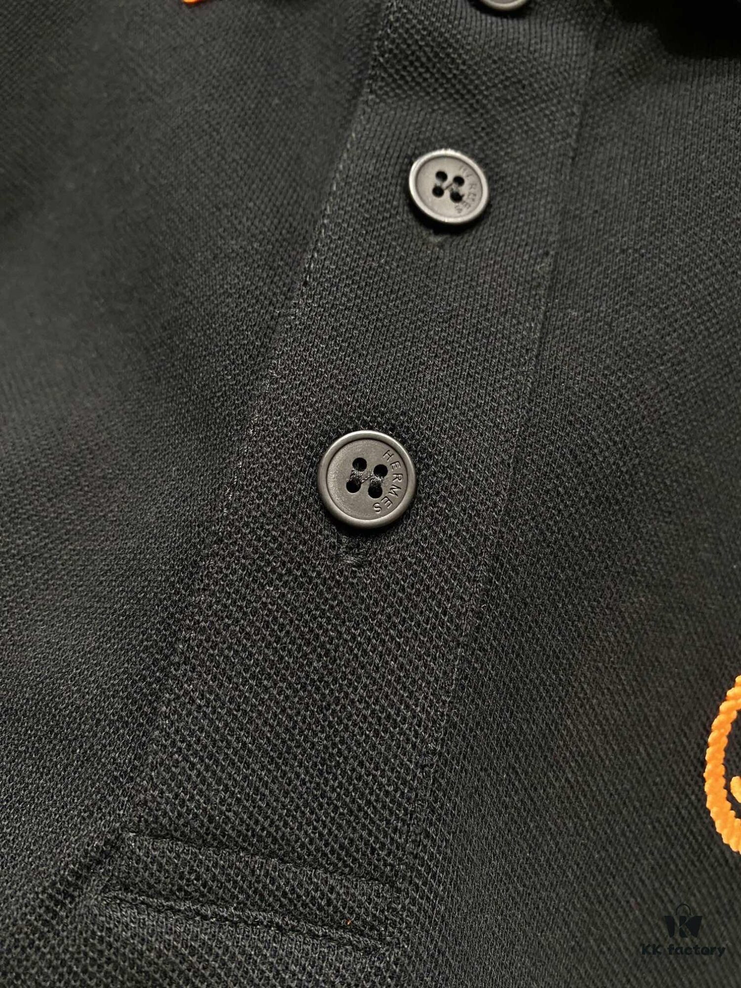 Hermes 25SS Classic H Embroidered Short-Sleeve Polo Shirt