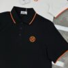 Hermes 2025SS Summer New Color-Block Collar Knit Polo Shirt, 100% Piqué Cotton, Smooth 16-Gauge Knitted Short-Sleeve, Ultra-Soft and Delicate Handfeel, Elegant and Low-Key Luxury