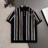 High-Quality Hermès 2025 Spring/Summer New Men's Notched Collar Short-Sleeve T-Shirt