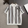 High-Quality Hermès 2025 Spring/Summer New Men's Notched Collar Short-Sleeve T-Shirt