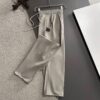 Hermes 2025 Spring and Summer New Elastic Waist Casual Pants, Lightweight Custom Counter Fabric, Breathable and Comfortable, Exquisite Details, Brand Design Concept, High Quality, Soft and Smooth Touch