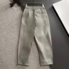 Hermes 2025 Spring and Summer New Elastic Waist Casual Pants, Lightweight Custom Counter Fabric, Breathable and Comfortable, Exquisite Details, Brand Design Concept, High Quality, Soft and Smooth Touch