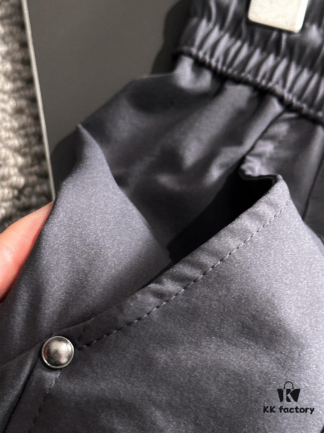 Hermes 2025 Spring/Summer New Elastic Waist Casual Pants, Lightweight Custom Counter Fabric, Breathable and Comfortable, Exquisitely Designed with Brand Elements, Soft and Smooth Texture, Excellent Fit and Tailoring