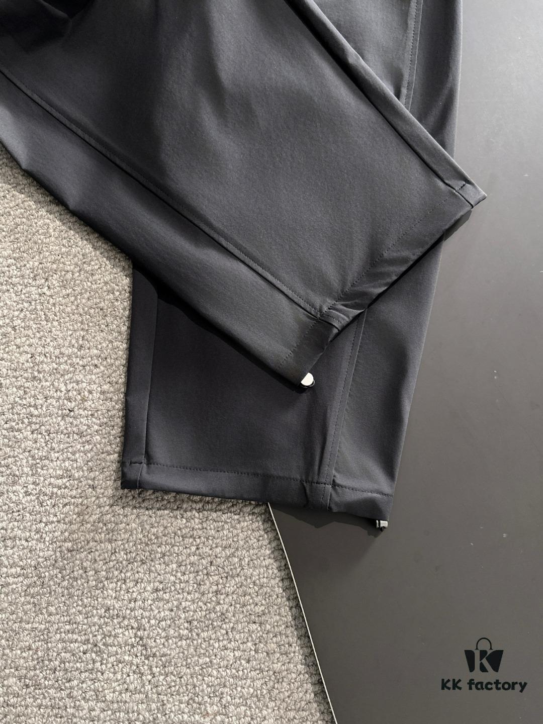 Hermes 2025 Spring/Summer New Elastic Waist Casual Pants, Lightweight Custom Counter Fabric, Breathable and Comfortable, Exquisitely Designed with Brand Elements, Soft and Smooth Texture, Excellent Fit and Tailoring