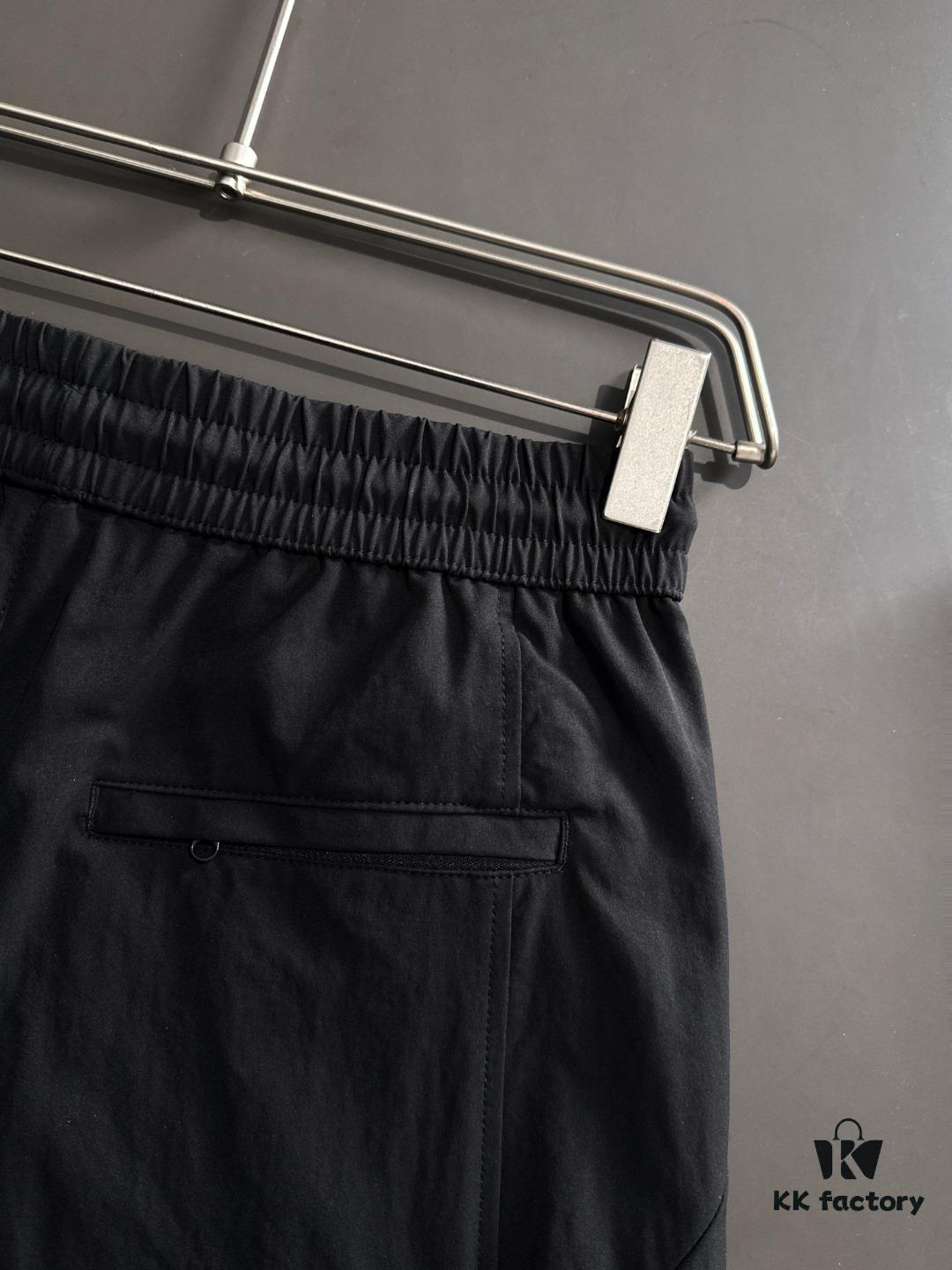 Hermes 2025 Spring/Summer New Elastic Waist Casual Pants, Lightweight Custom Counter Fabric, Breathable and Comfortable, Exquisite Details, Brand Design Concept, High Quality, Soft and Smooth Texture, Excellent Fit with Relaxed Tailoring