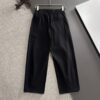 Hermes 2025 Spring/Summer New Elastic Waist Casual Pants, Lightweight Custom Counter Fabric, Breathable and Comfortable, Exquisite Details, Brand Design Concept, High Quality, Soft and Smooth Texture, Excellent Fit with Relaxed Tailoring