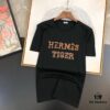 HERMES Men's Casual Short-Sleeve T-Shirt, Premium Logo Design, Imported Silk-Cotton Fabric, Slim Fit Style, Spring/Summer 2025 New Arrival