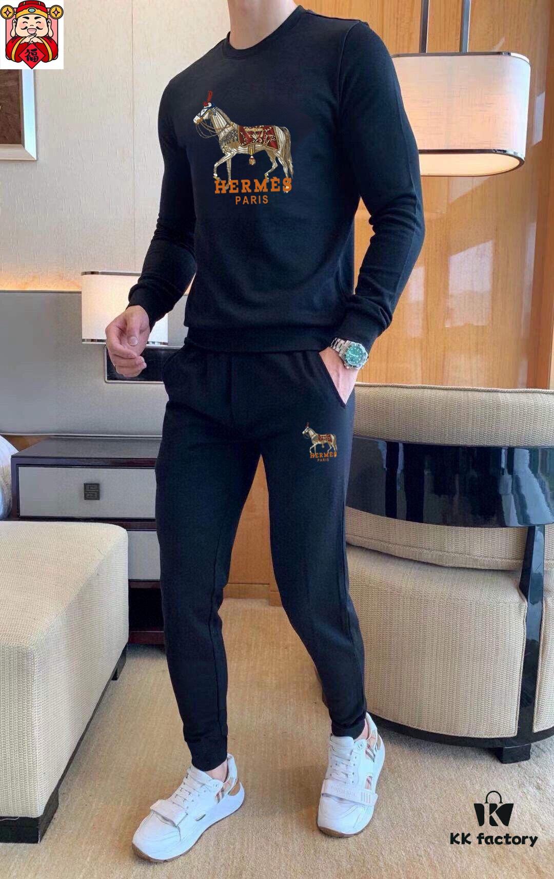 HERMES (Blessing for the Plus-Size) New 2025 Bestselling Hoodie Set – Official Website Original Version, Premium Natural Roman Cotton, Elegant and Comfortable, Authentic Hardware, Size M-5XL (Fits up to 220 lbs)