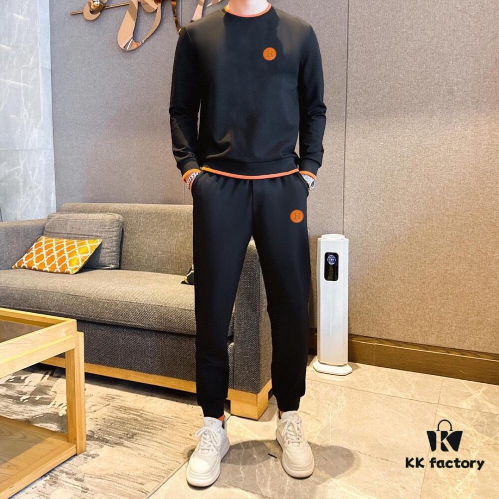 HERMES Hoodie Set 2025 New Arrival Premium Natural Roman Cotton Official Original Version