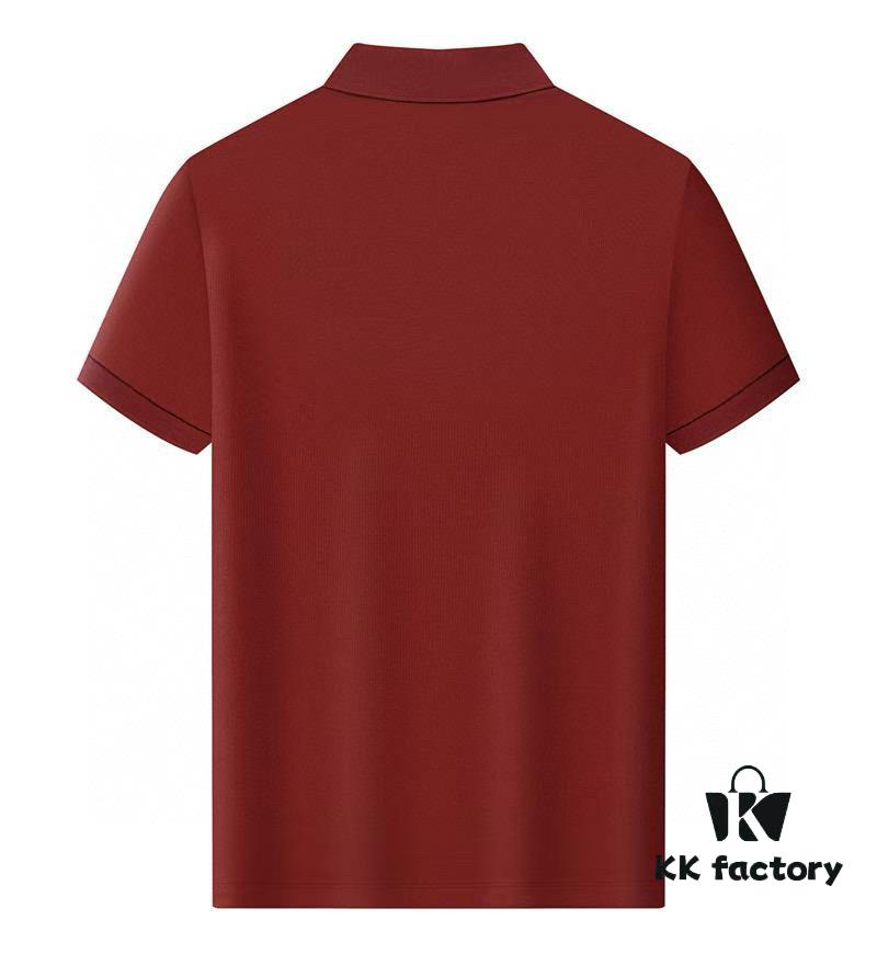 Hermes [Strong] Summer New Arrival T-Shirt Collar Short-Sleeve Polo Shirt, Counter Custom Fabric with High Breathability and Comfort, Material: 71.6% Cotton, 25.3% Polyester Fiber, 3.1% Spandex