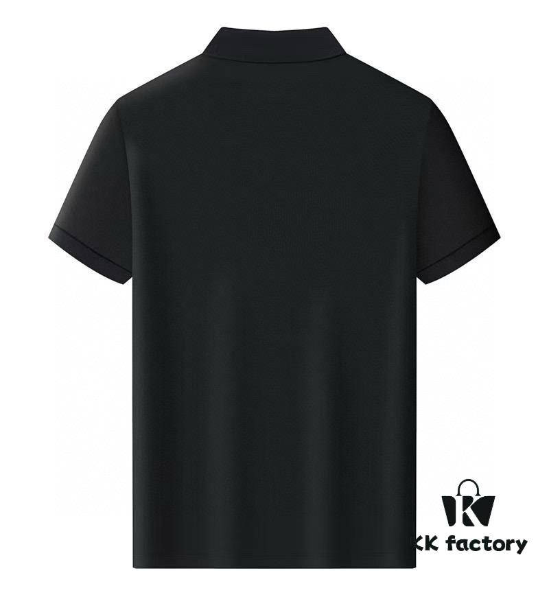 Hermes [Strong] Summer New Arrival T-Shirt Collar Short-Sleeve Polo Shirt, Counter Custom Fabric with High Breathability and Comfort, Material: 71.6% Cotton, 25.3% Polyester Fiber, 3.1% Spandex