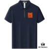 Hermès Summer New Arrival Polo Shirt with Turn-down Collar, Short Sleeve Unisex T-shirt, Premium Custom Fabric for High Breathability and Comfort, Material: 71.6% Cotton, 25.3% Polyester, 3.1% Spandex