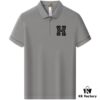 Hermès Summer New Arrival Polo Shirt with Collar, Short Sleeve, Premium Cotton Blend Fabric, Breathable and Comfortable